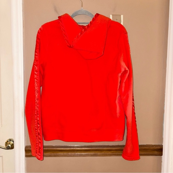 Nike vintage zip up fleece hoodie jacket orange red size large - Picture 2 of 7